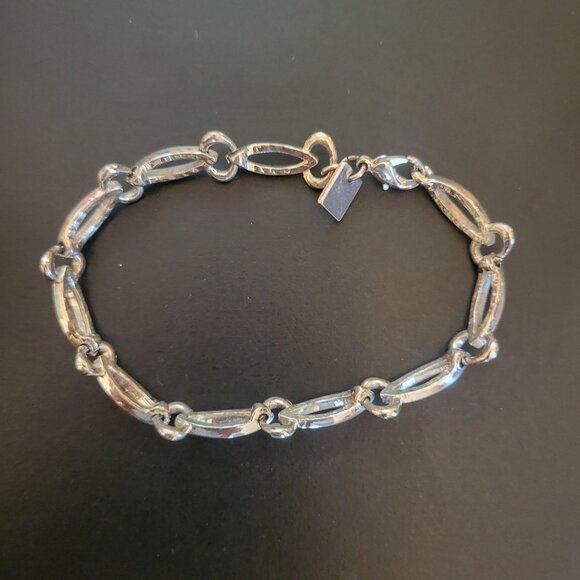 Vintage Napier Silver-Plated Link Bracelet With Lobster Clasp - Picture 1 of 5